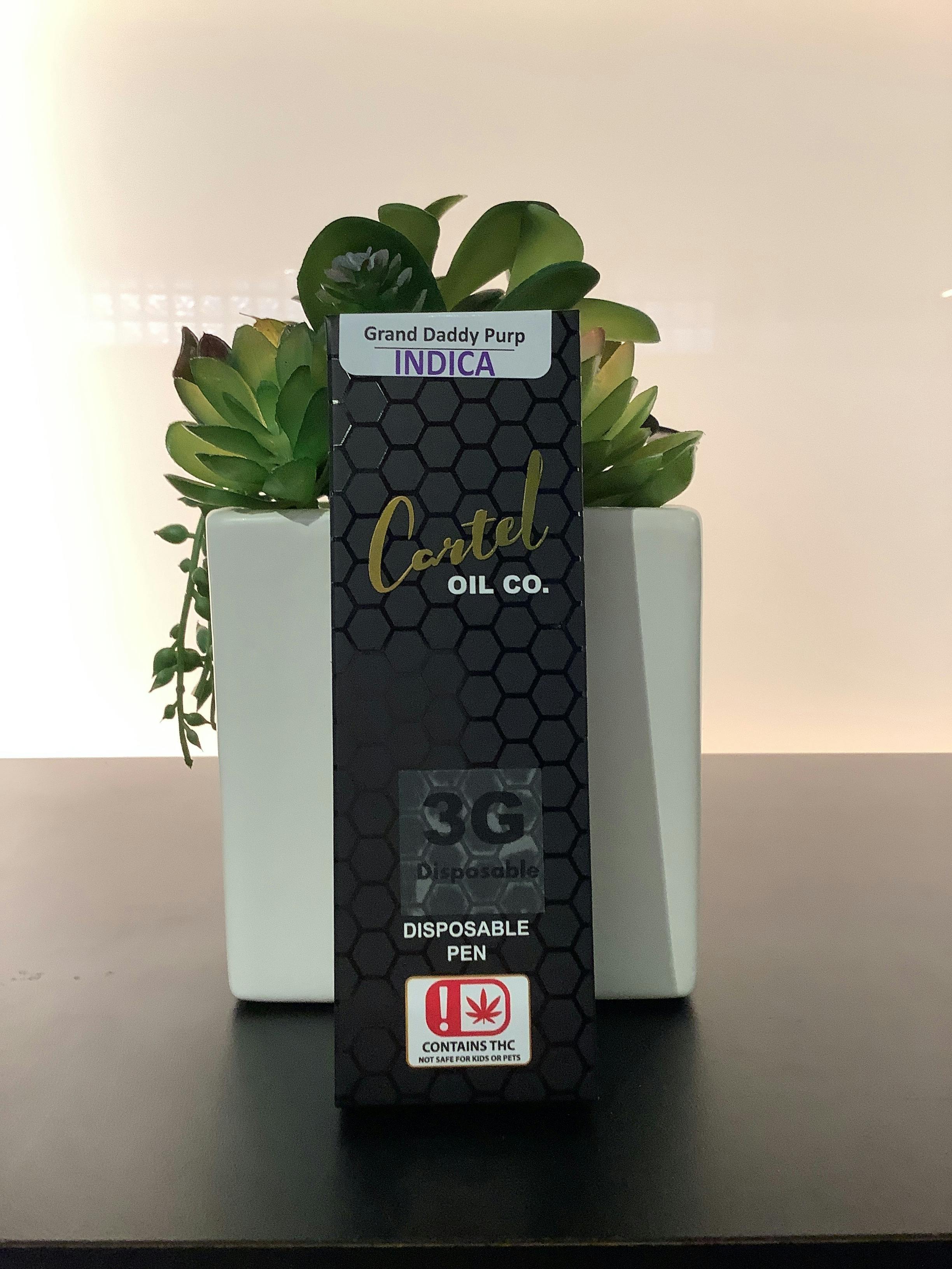 Cartel Oil Co | Grand Daddy Purp | Disposable | 3g