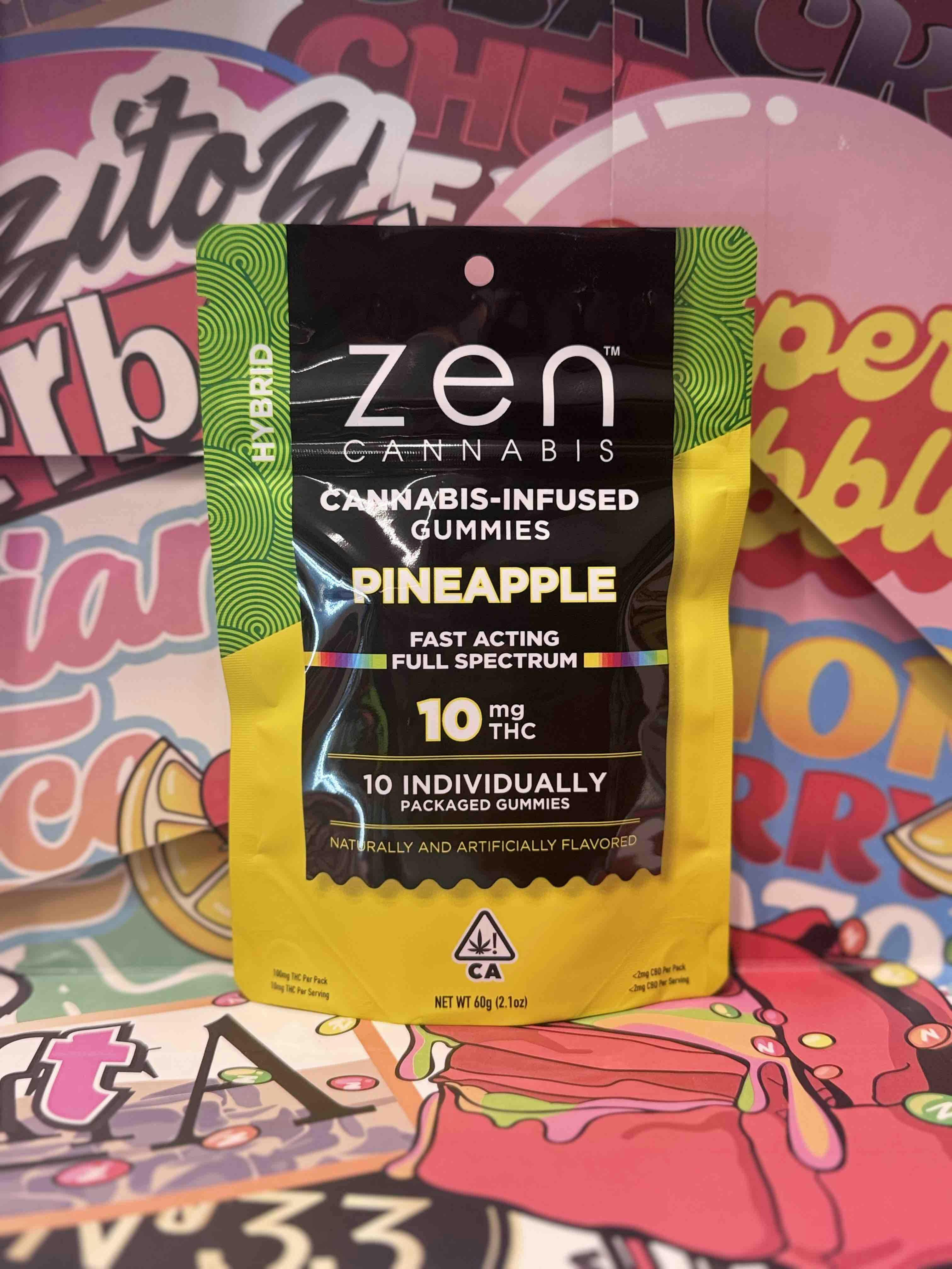 Pineapple Hybrid Gummy 100mg — Zen
