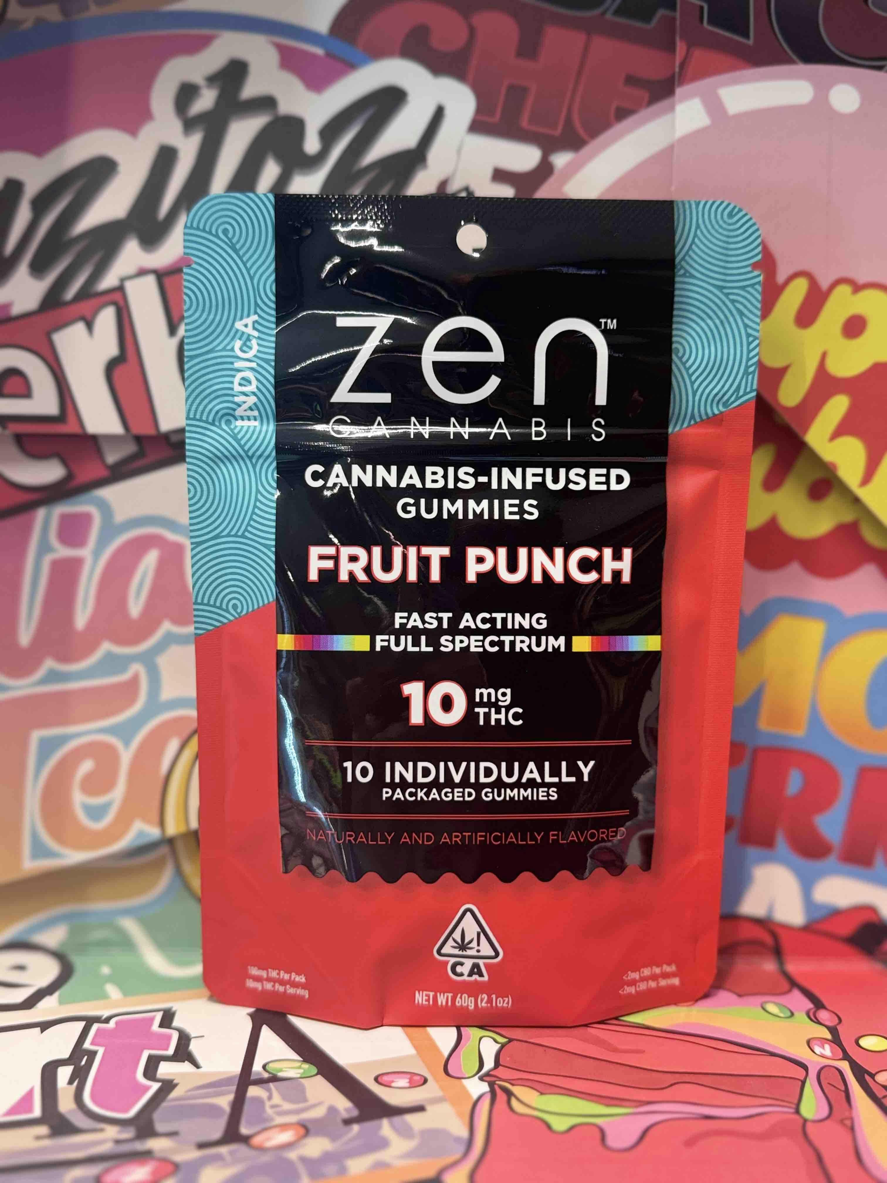 Fruit Punch Indica Gummy 100mg — Zen