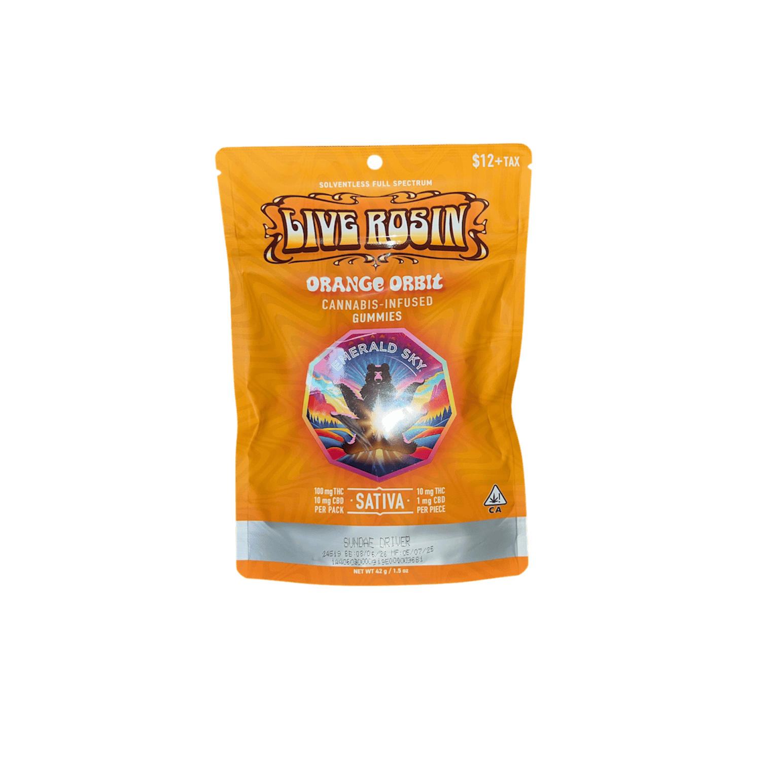 Emerald Sky | Orange Orbit | Live Rosin Gummies | 10pk