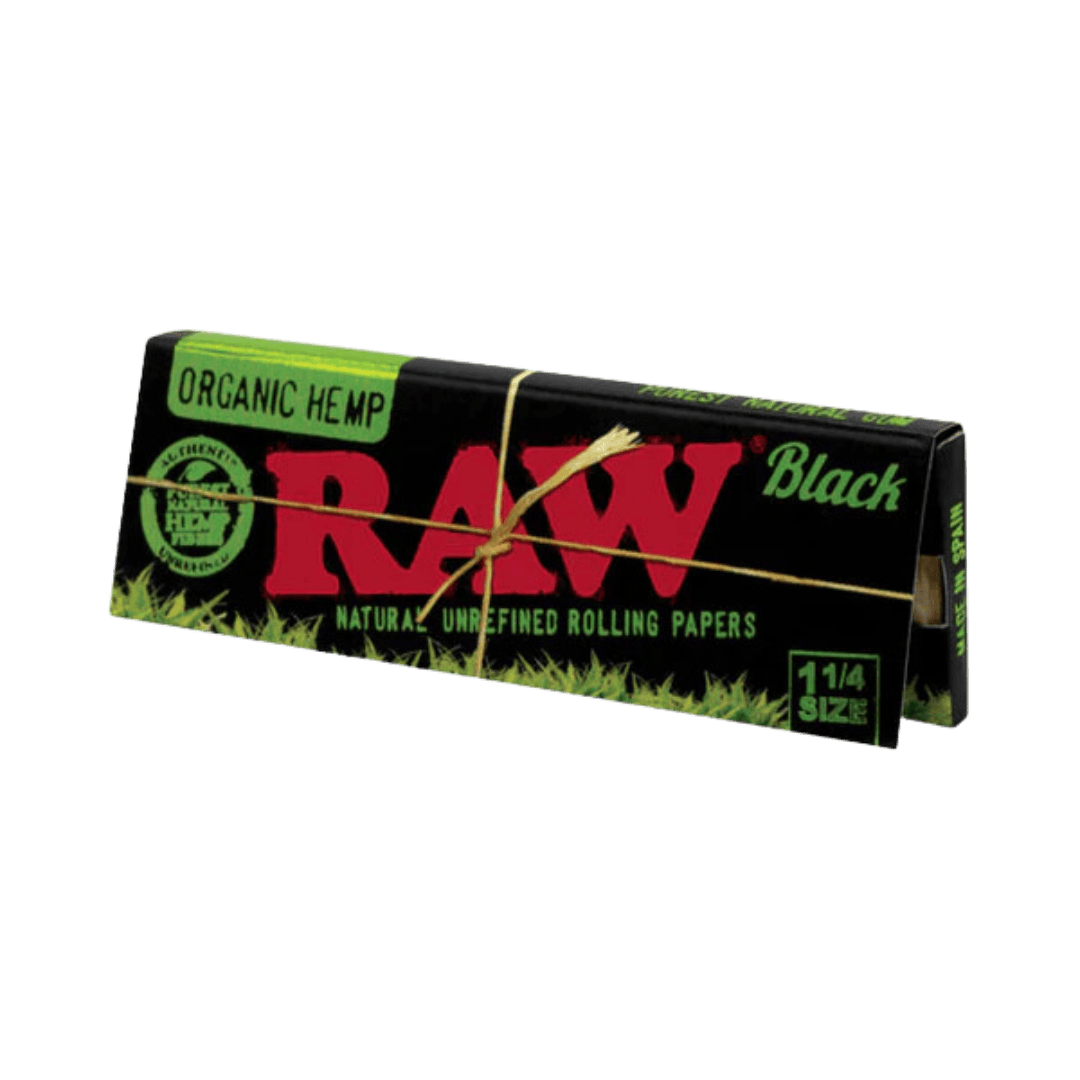 Black Organic Hemp 1 1/4 Size Rolling Papers | Accessories