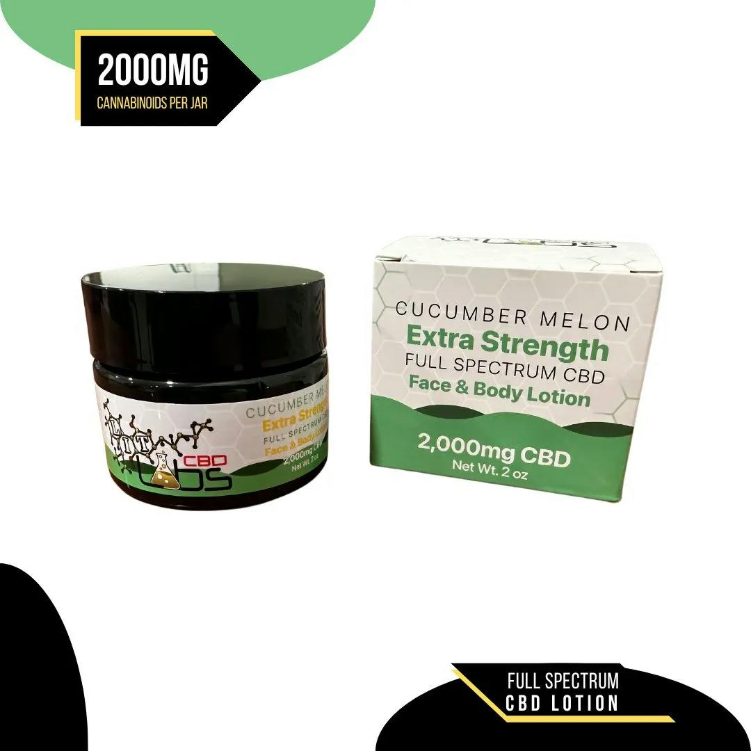 Extra Strength Full Spectrum CBD | Cucumber Melon | Lotion | 2,000mg CBD