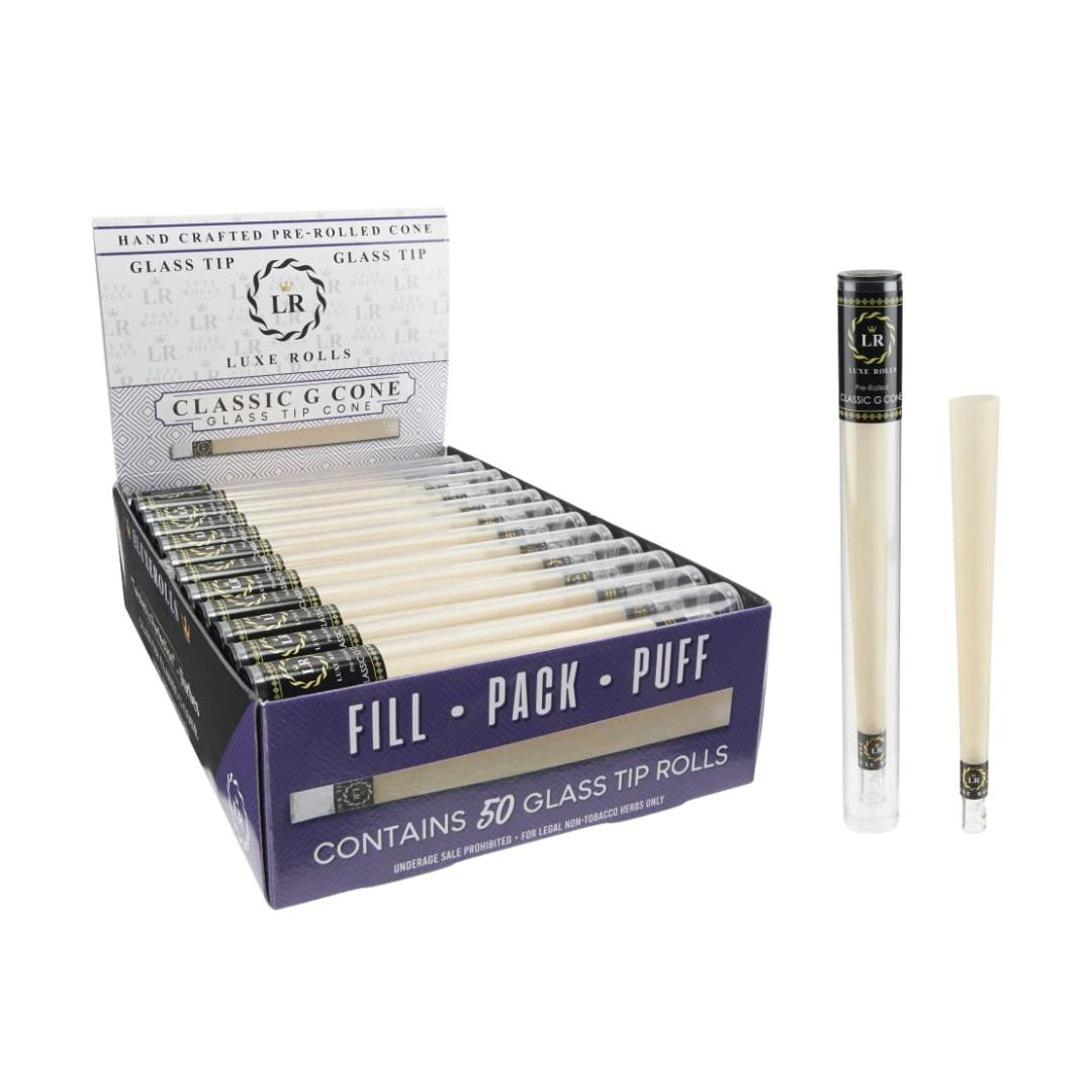 Luxe Rolls Classic G Cone - Glass Tip Cone