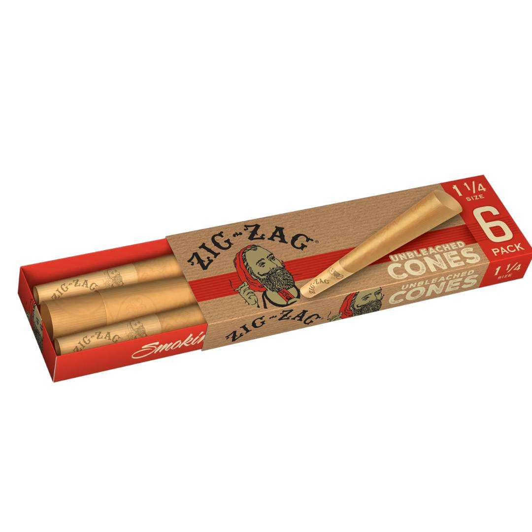 Zig Zag 1 1/4 Cones Unbleached