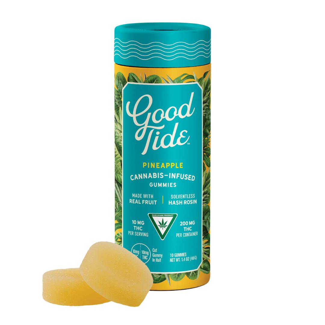 Pineapple Gummies | 200mg | 10ct | 20mg/ea by Good Tide