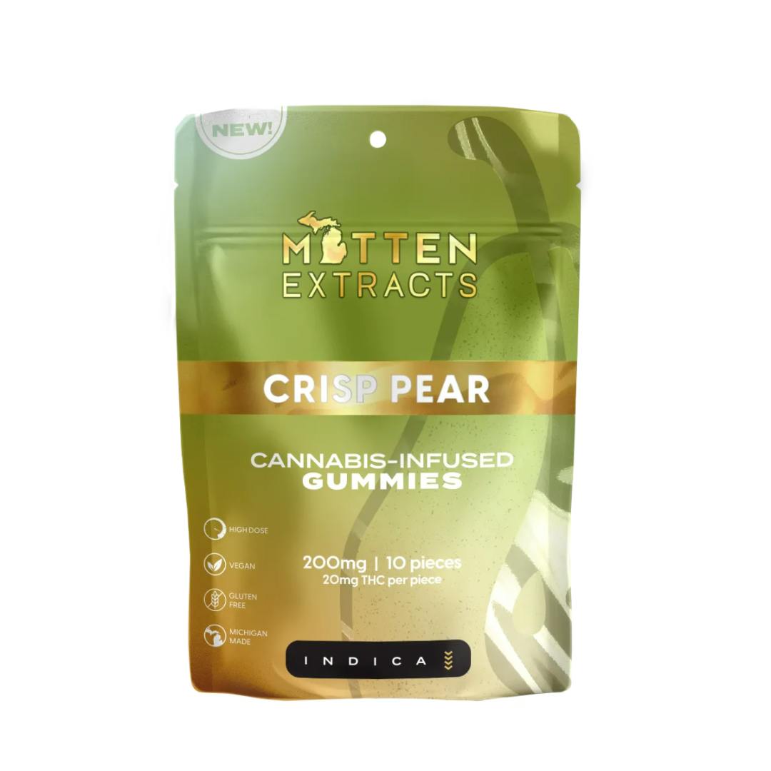 Crisp Pear Gummies | 200mg | 10ct | 20mg/each at High Society Weed Dispensary Big Rapids