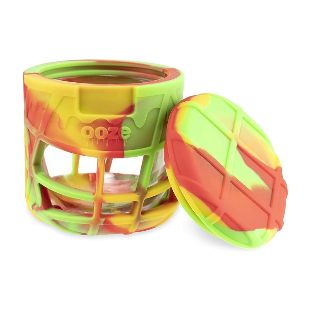 Ooze Prizm Silicone Stash Jar - Rasta | Accessories