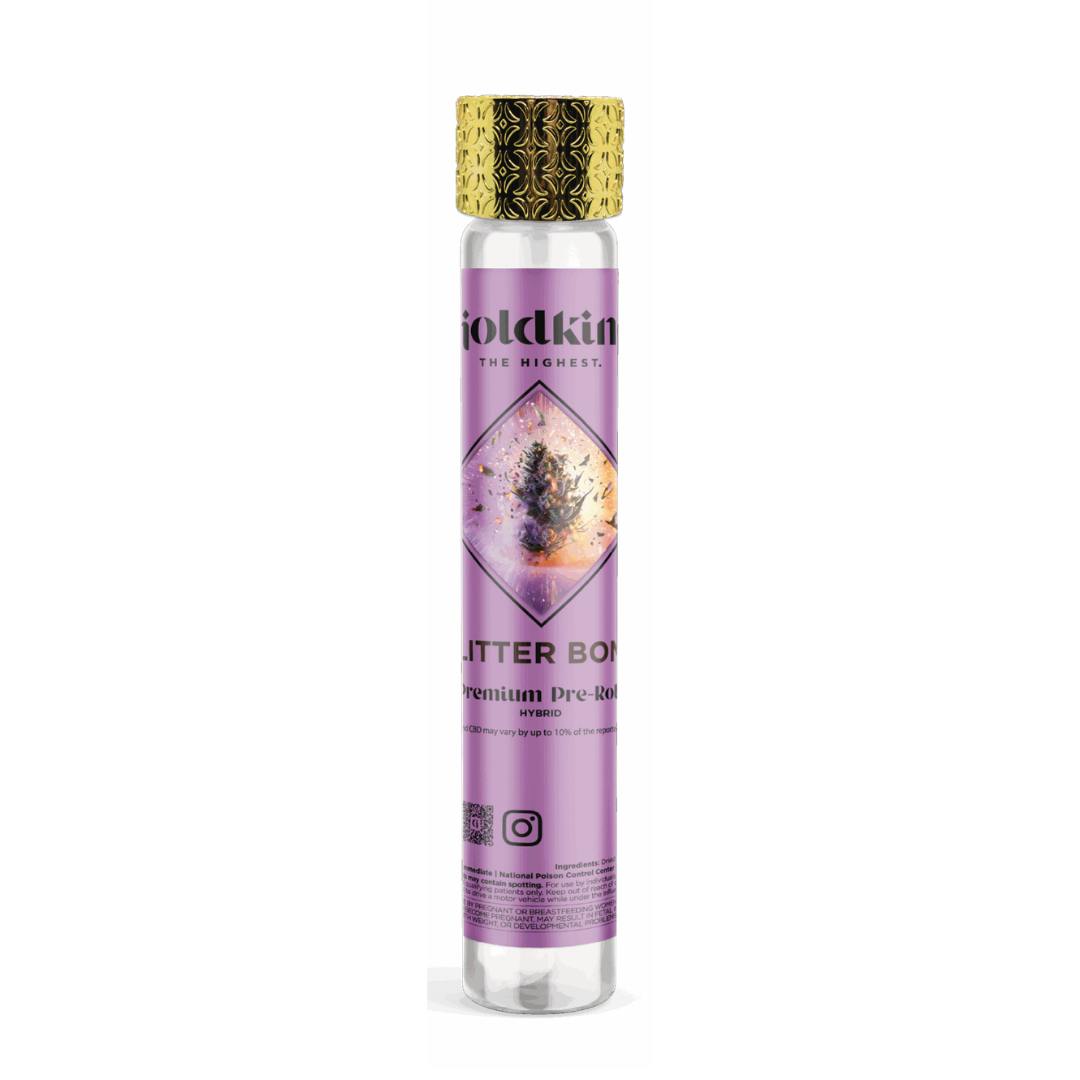 Glitter Bomb Bubble Hash Infused Pre Roll 1G | Glitter Bomb