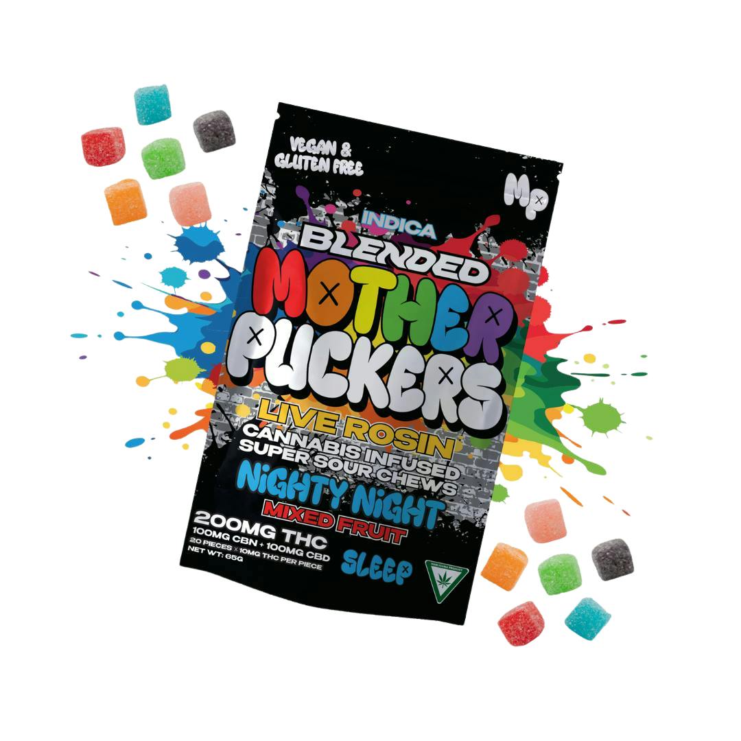 Mother Puckers | Nighty Night | SLEEP – CBN + CBD | Mixed Fruit | 200MG