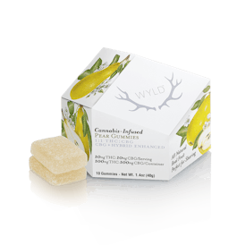 WYLD- Pear Gummies 1:1 100mg THC: 100mg CBG
