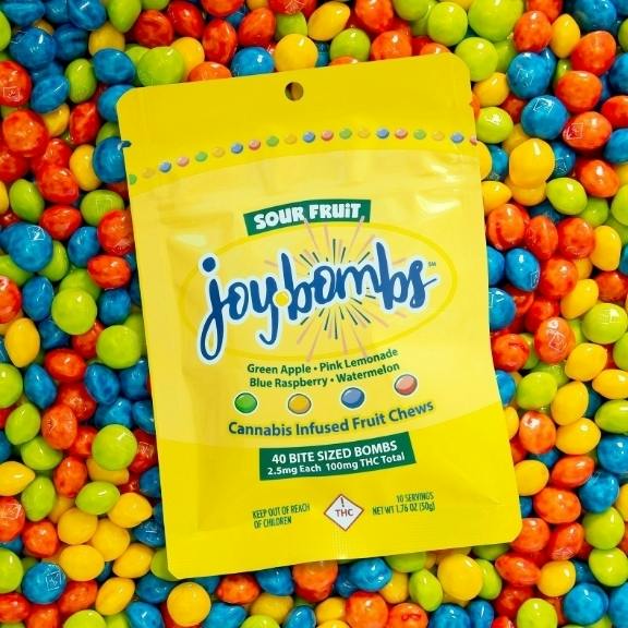 Joy Bombs Sour Fruit - 100mg THC (40pk / 2.5mg THC ea)