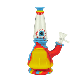 7.5" Silicone Evil Eye Perc Bong