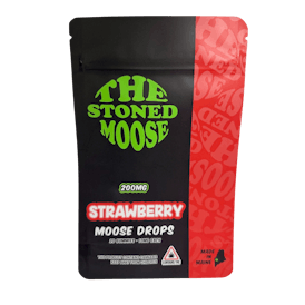Moose Drops Strawberry SATIVA Full Spectrum Gummies 200mg/10mg each