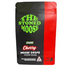 Moose Drops Cherry SATIVA Full Spectrum Gummies 200mg/10mg each