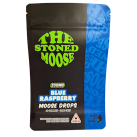 Moose Drops Blue Raspberry SATIVA Full Spectrum Gummies 200mg/10mg each