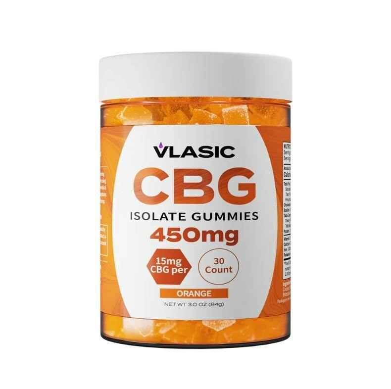 Vlasic Labs | 450mg CBG Isolate Gummies | Orange | 30ct