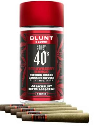 - STRAWBERRY MANGO - .5G 40's Infused Mini Blunt 5 Pack [2.5g]