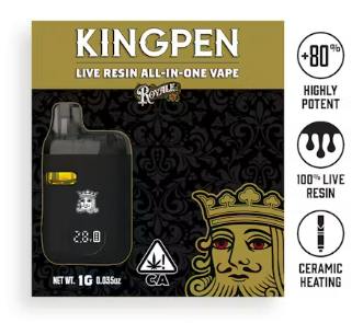 Kingpen Royale Biker Kush Indica Live Resin AIO Vaporizer 1G
