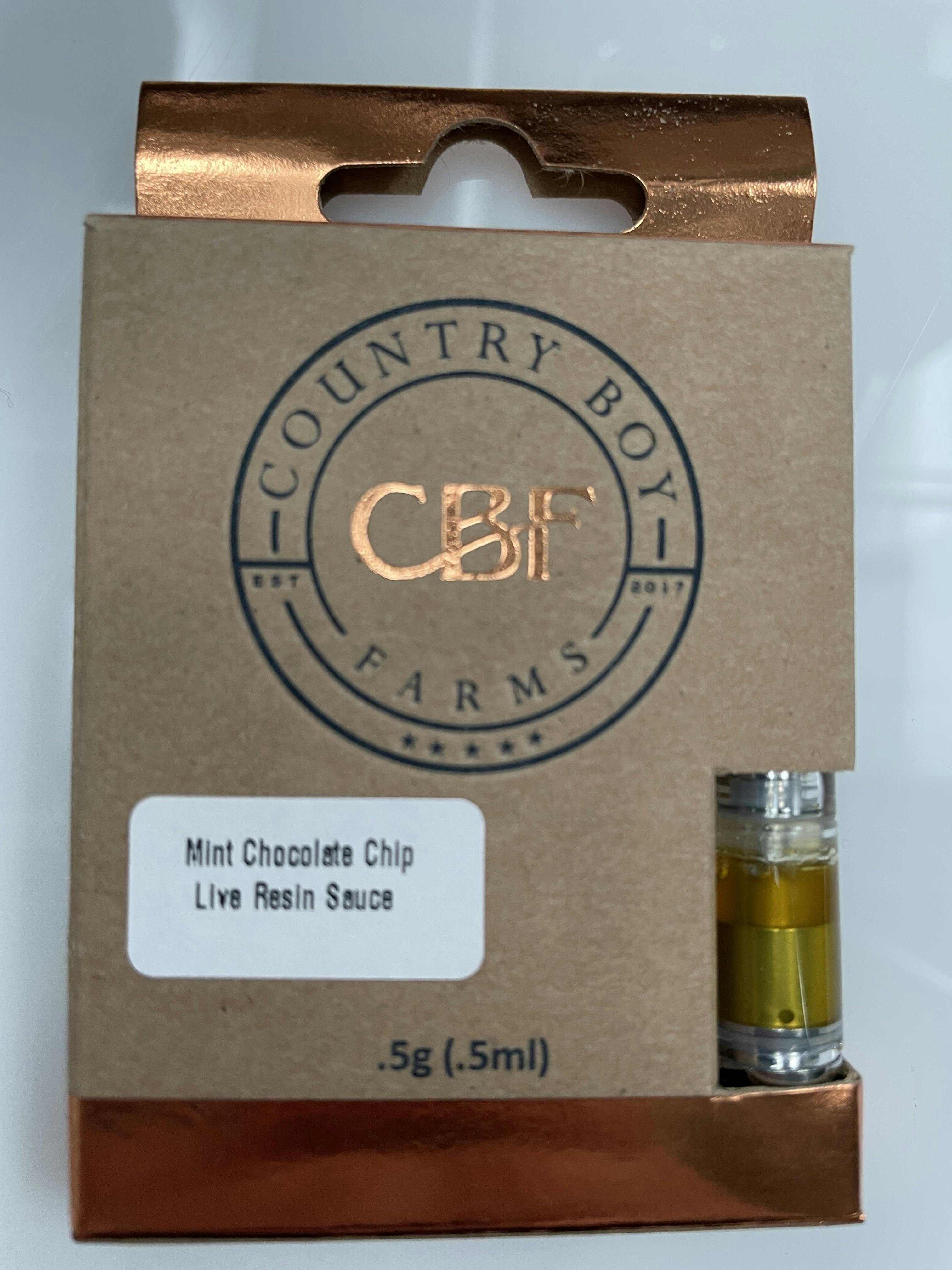 Country Boy Farms - Mint Chocolate Chip Live Resin Cart