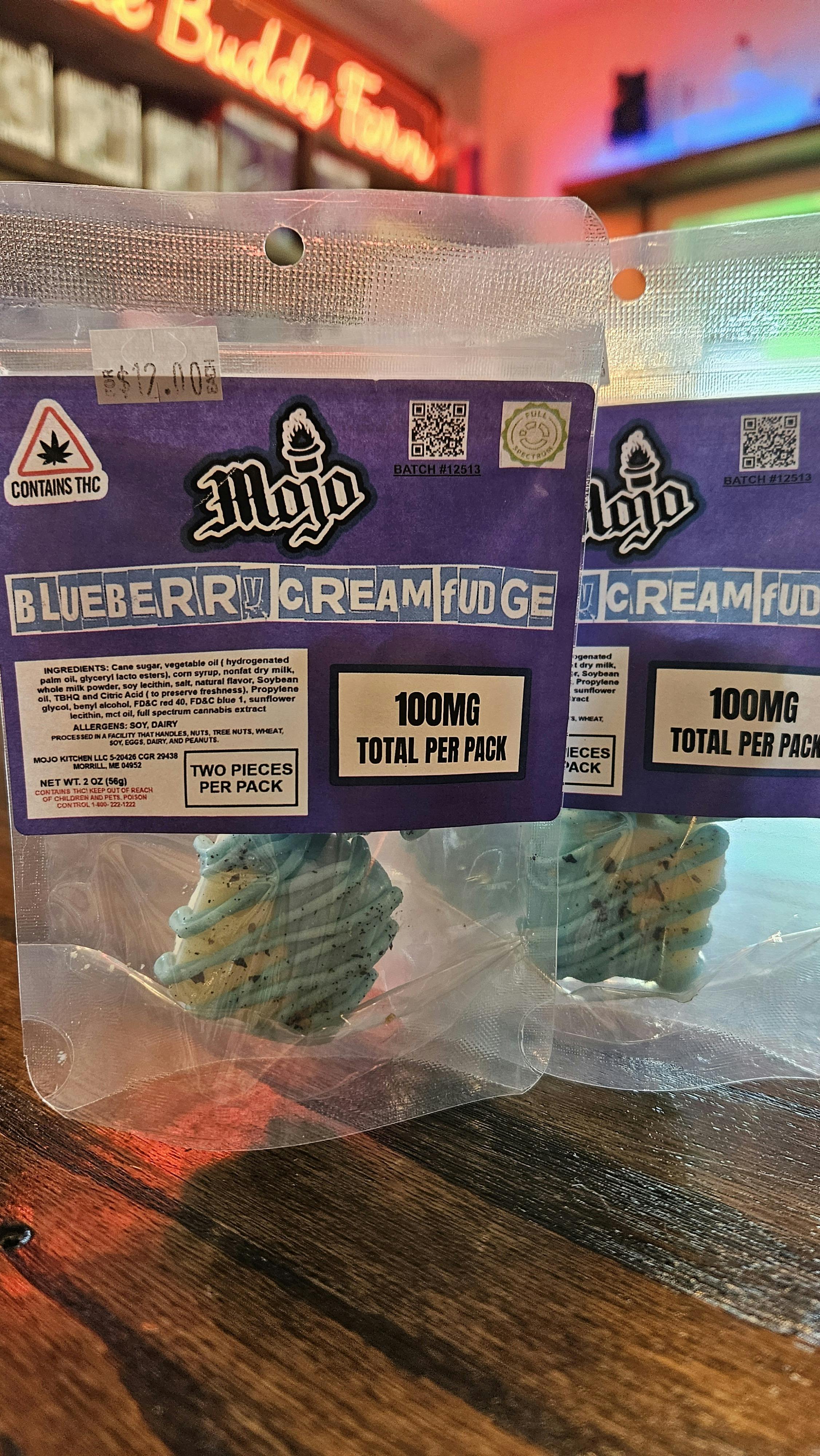 100mg Blueberry Cream Fudge
