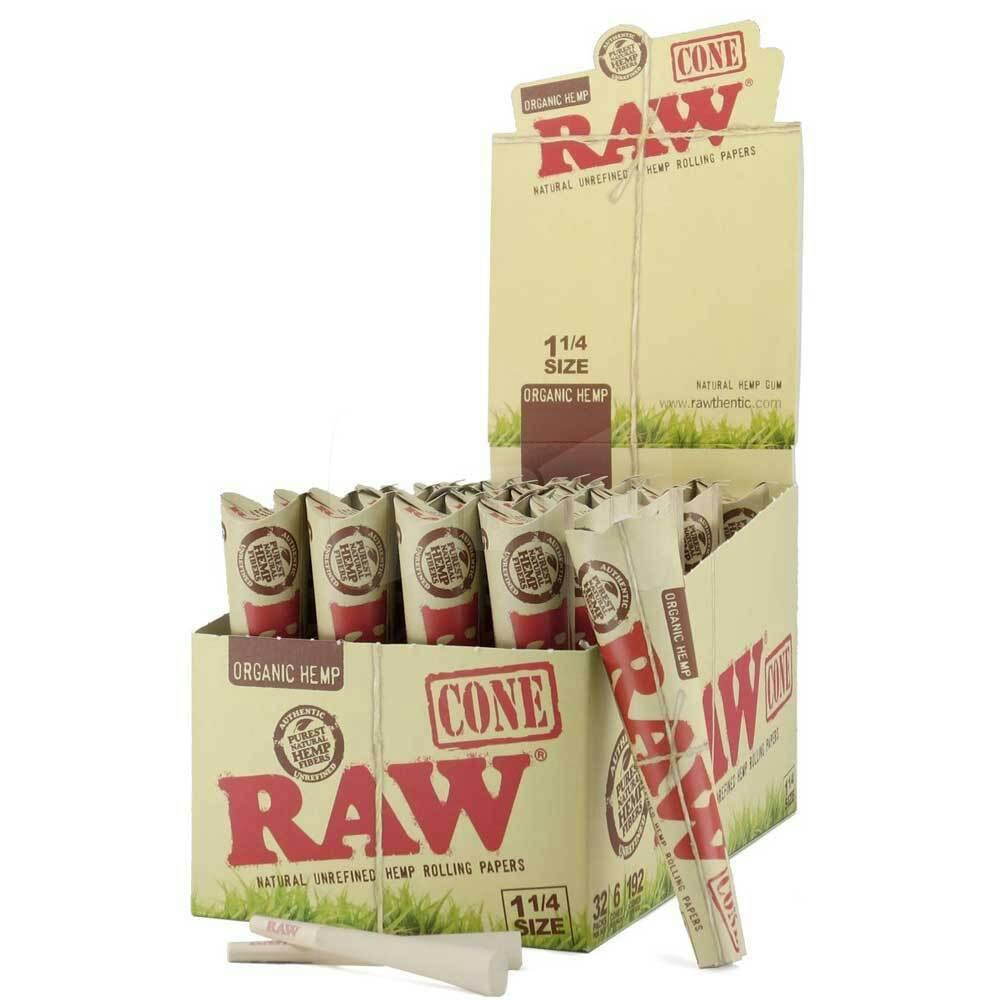 Raw | Organic Hemp Pre-Rolled Cones 1 1/4 | 6 Pack