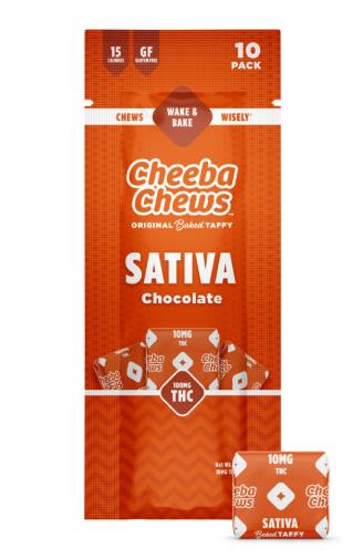 Sativa Chocolate Taffy Chews | 100mg by Cheeba Chews
