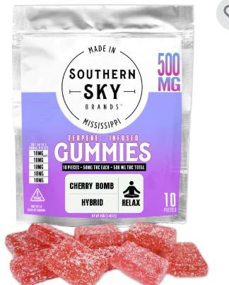 Southern Sky | Cherry Bomb Gummies | 500mg | 10ct | 50mg/ea by Southern Sky Brands
