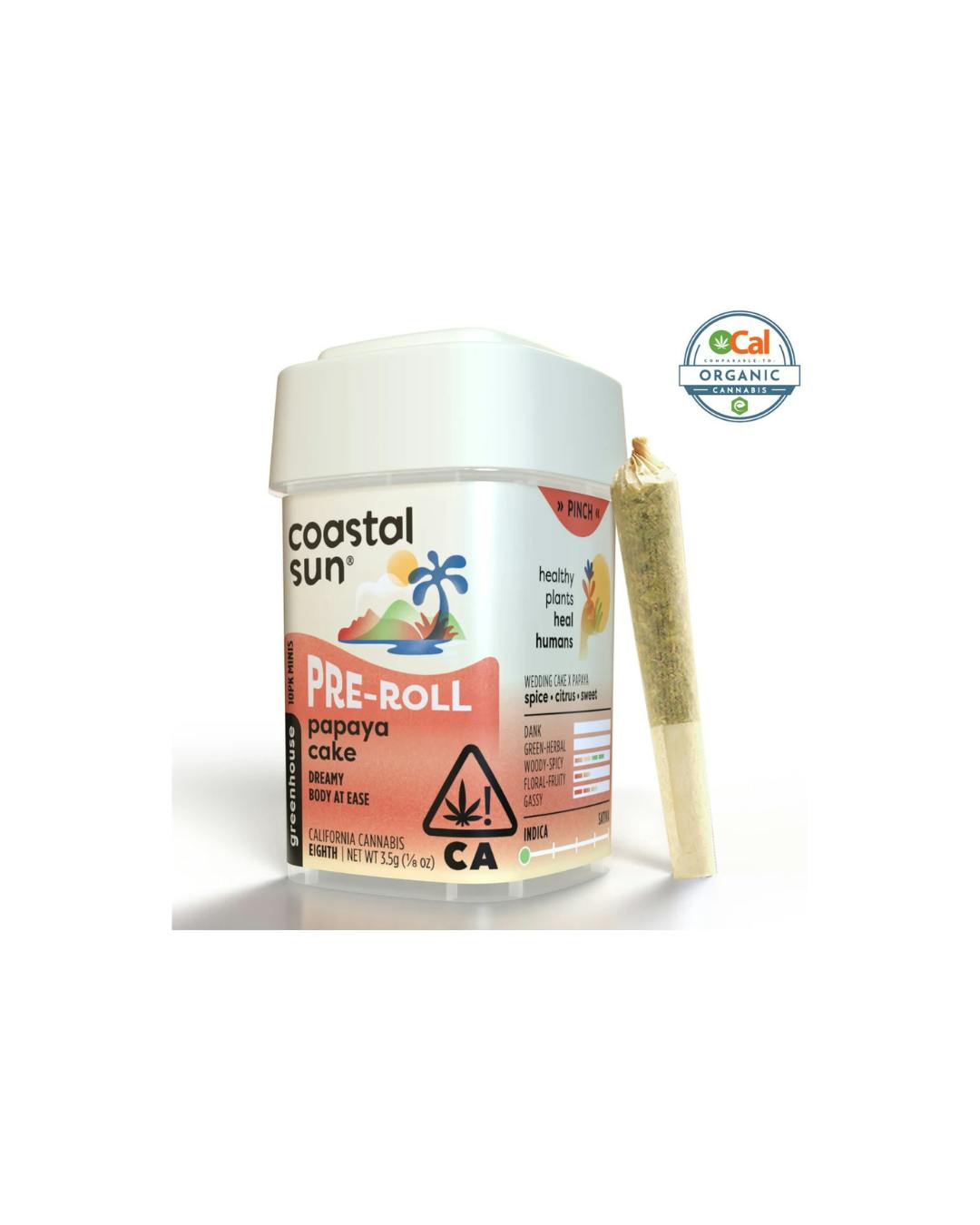 Coastal Sun | Papaya Bomb | Mini Joints | 0.35g | 10pk
