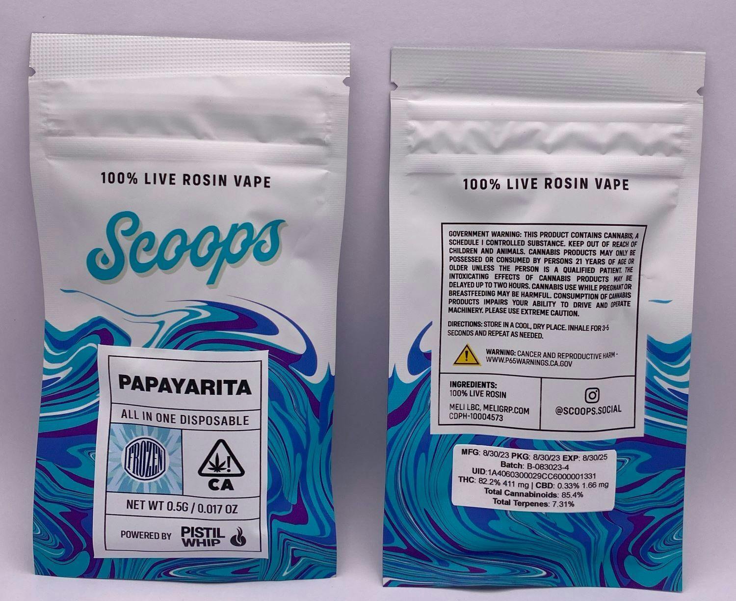 Scoops- Papayarita .5g Live Rosin