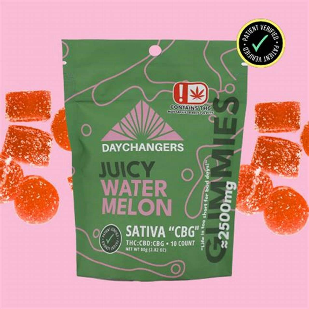Edible - Day Changers - 2500mg THC Sativa Watermelon Gummy 10ct