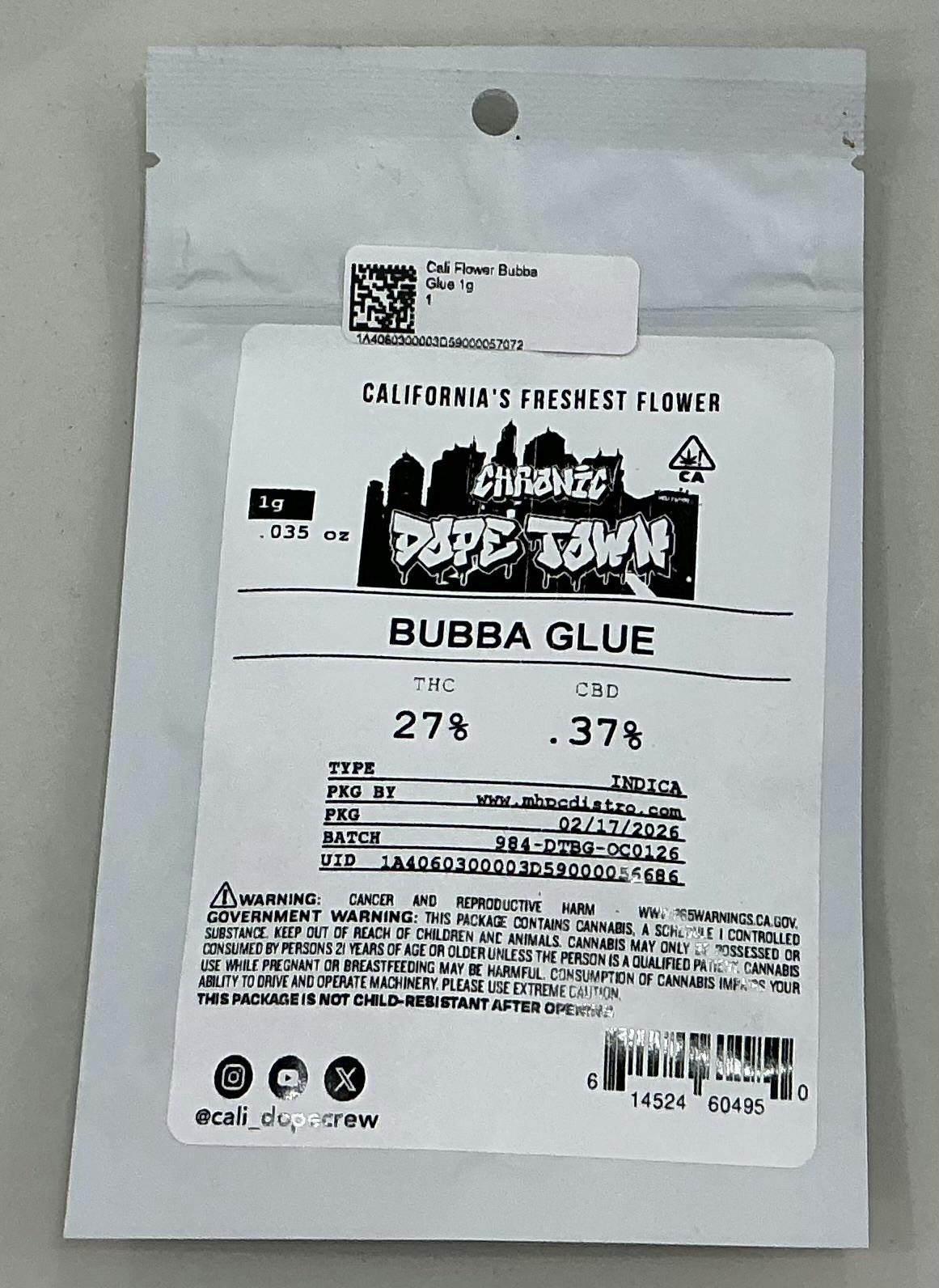 Cali Flwr Farms — Bubba Glue