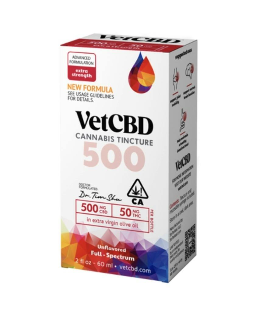 VetCBD, Extra Strength 10:1 Tincture, 500mg, 2oz
