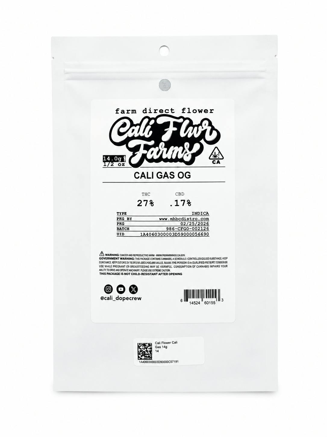 Cali Flwr Farms: Cali Gas OG