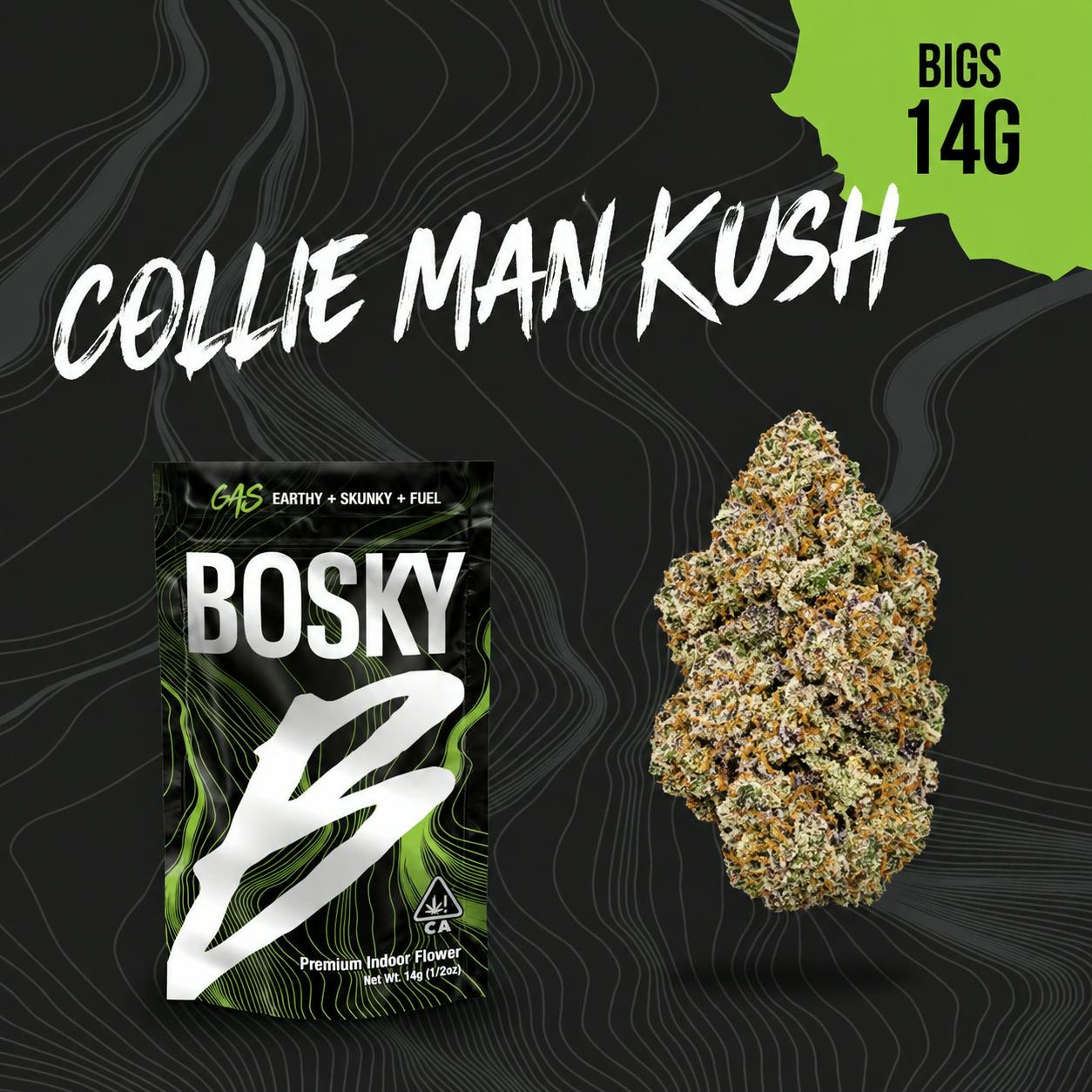 BOSKY | Collie Man Kush | Big Buds | Gas | 14g