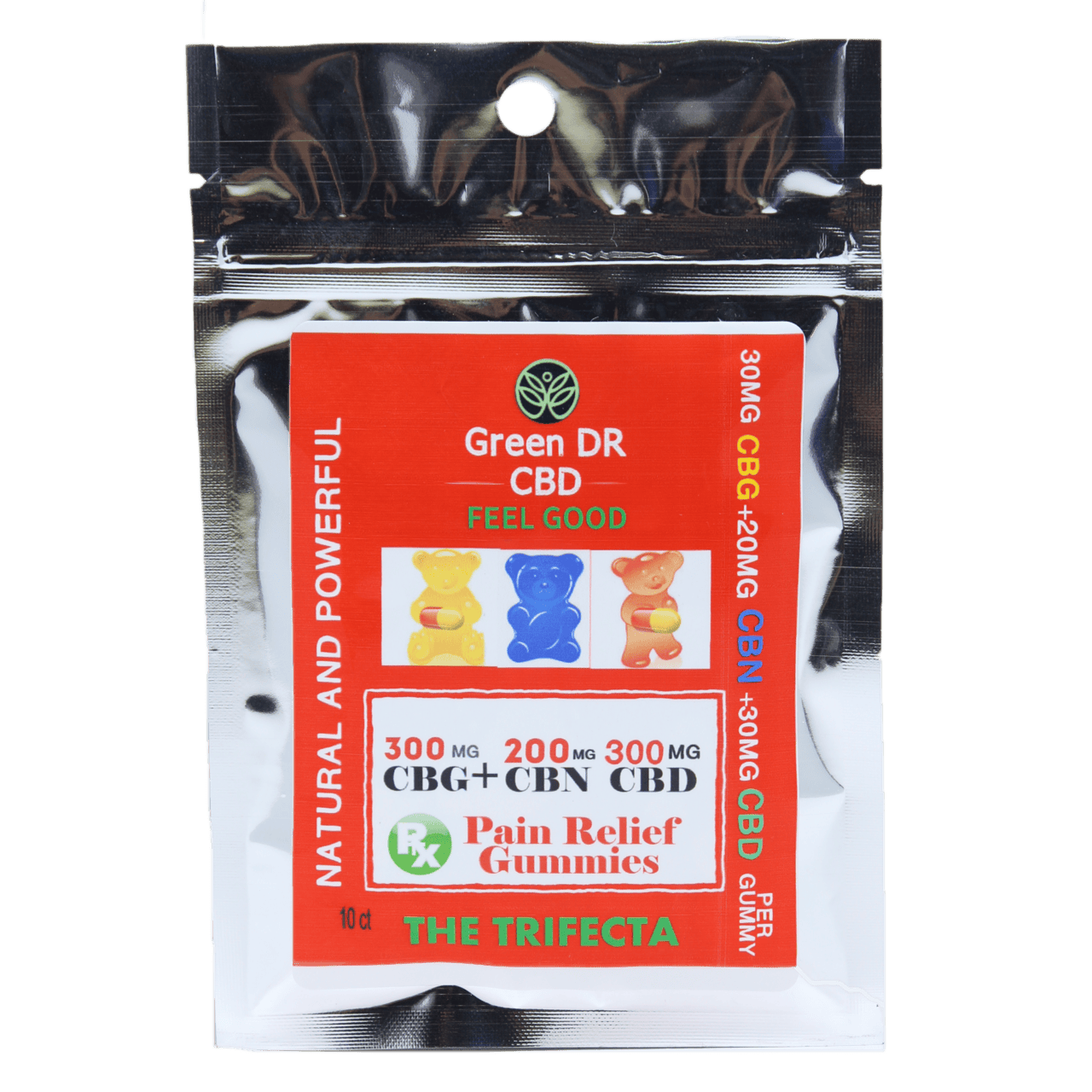 3:2:3 CBG:CBN:CBD The Trifecta Pain Relief Gummies by Green Dr