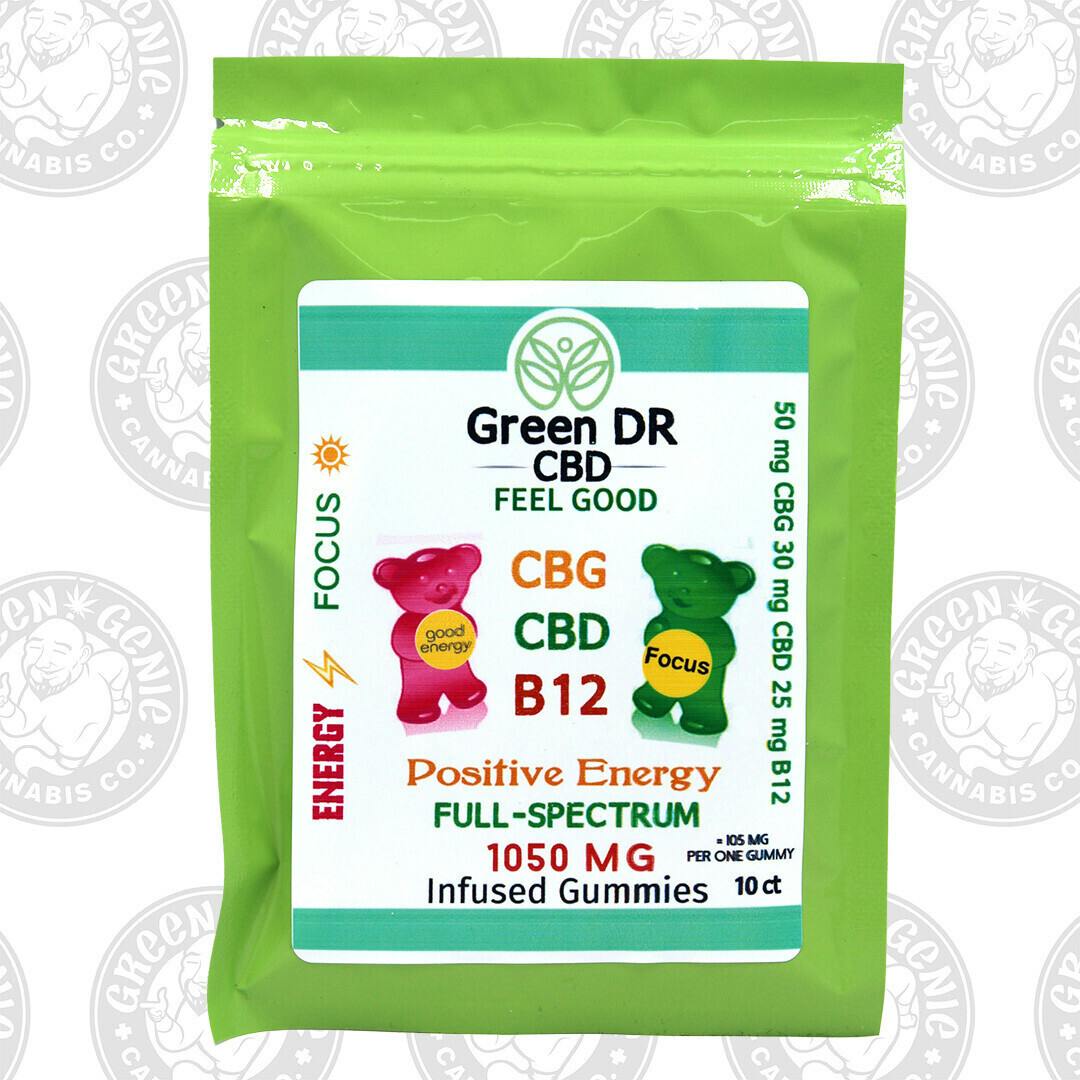10:6:5 CBG:CBD:B12 Positive Energy Full-Spectrum Gummies by Green Dr