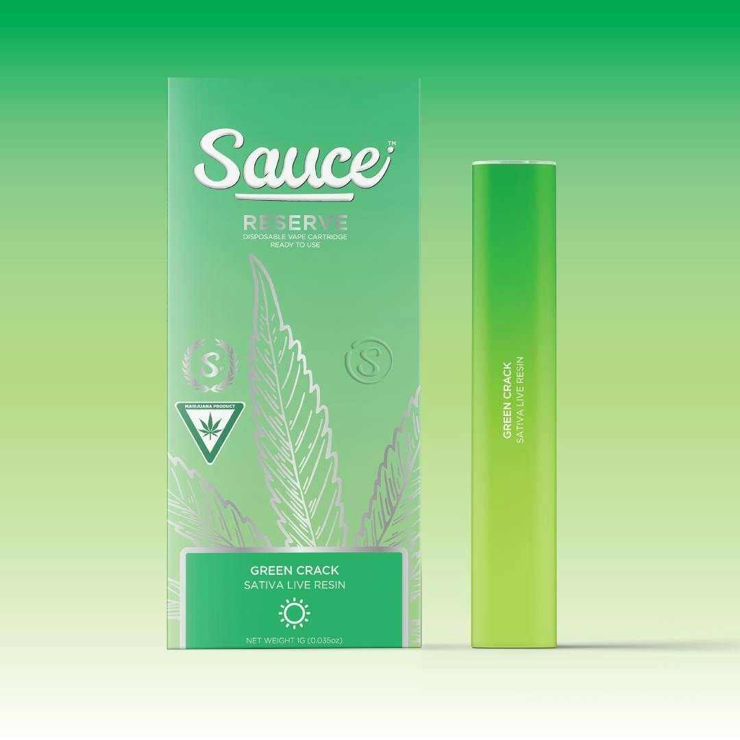 SAUCE | LIVE RESIN DISPOSABLE | 1G | GREEN CRACK