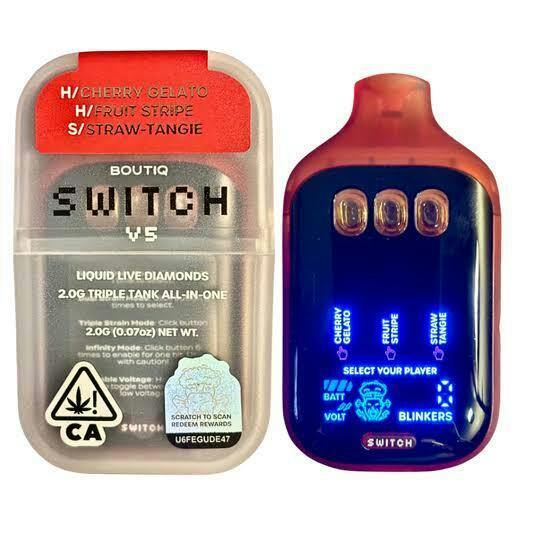 BOUTIQ SWITCH | AIO | 2G | LD | CHERRY GELATO X FRUIT STRIPE X STRAW-TANGIE