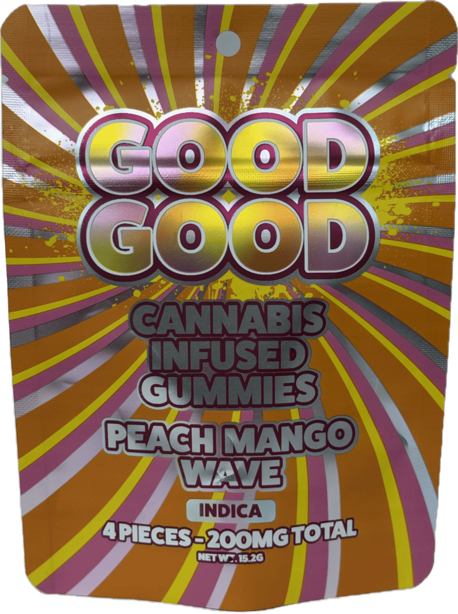 Good Good | Peach Mango Wave Gummies | 200mg | 4pk | 50mg/ea