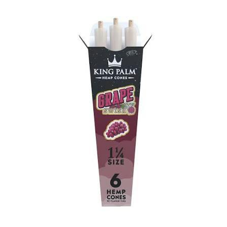 KING PALM | HEMP CONES | 1 1/4 6PK | GRAPE SWISH