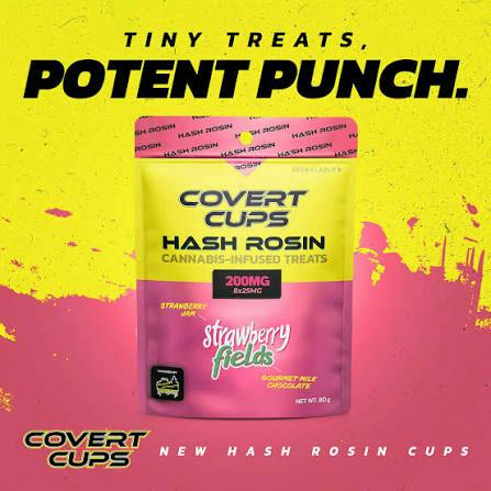 COVERT CUPS | HASH ROSIN CUPS | 200MG | STRAWBERRY FIELDS