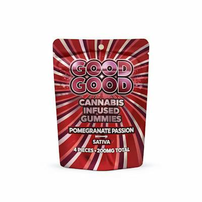 Good Good | Pomegranate Passion Gummies | 200mg | 4pk | 50mg/ea