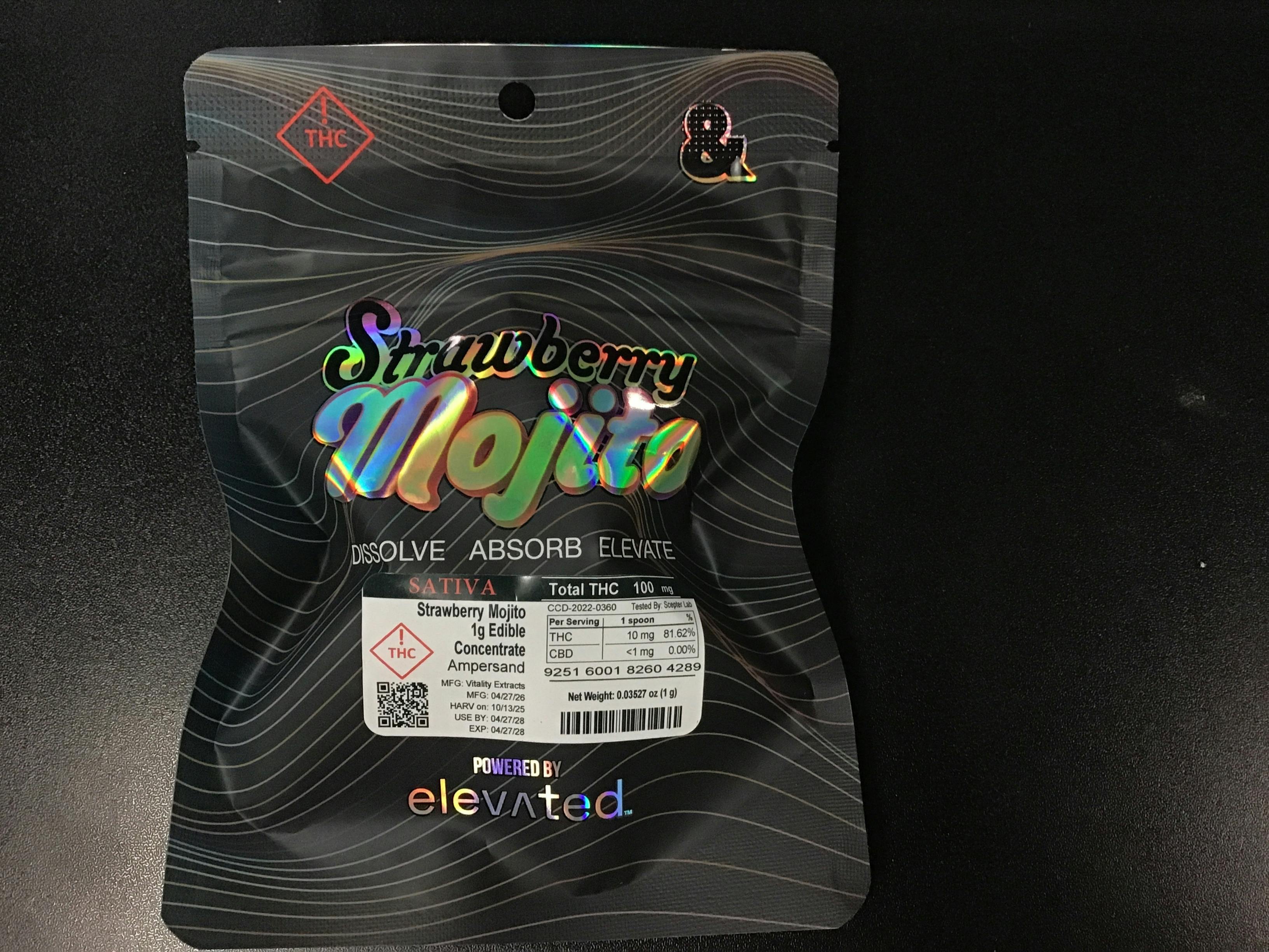Elevated x Blue River | Strawberry Mojito | Ampersand | Edibles | 1g