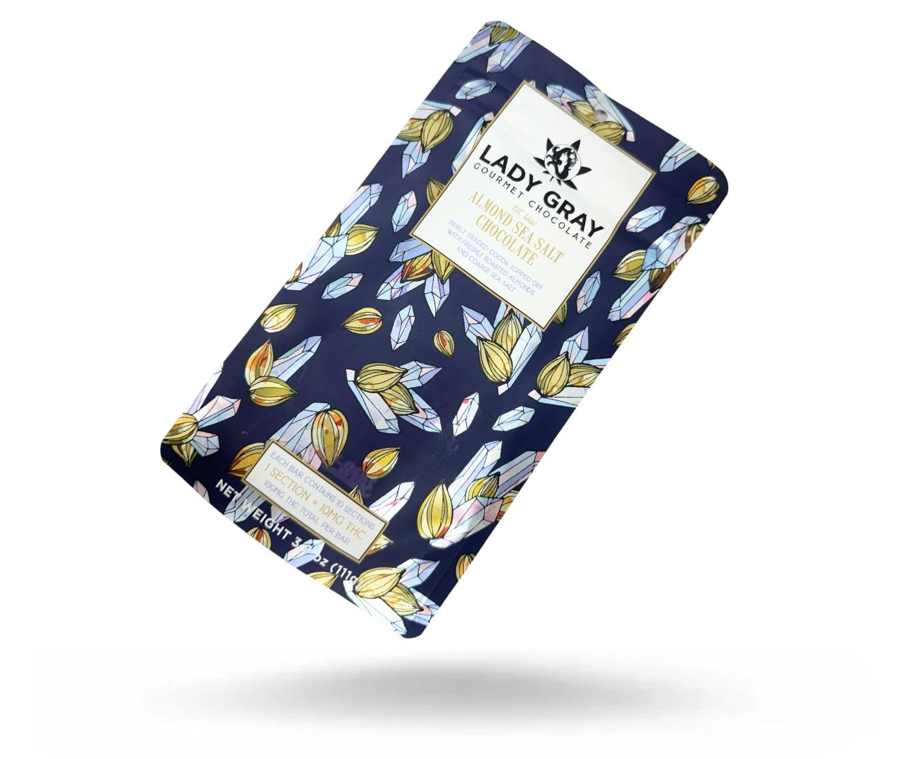 Lady Gray Medibles Almond Sea Salt Chocolate Bar