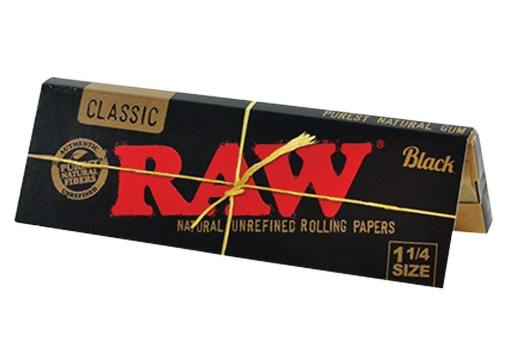Raw 1 1/4 Black Classic Papers