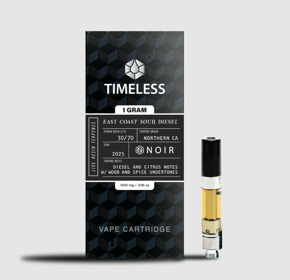 Sour Diesel | NOIR Live Resin Cartridge | 0.5g by Timeless Vapes
