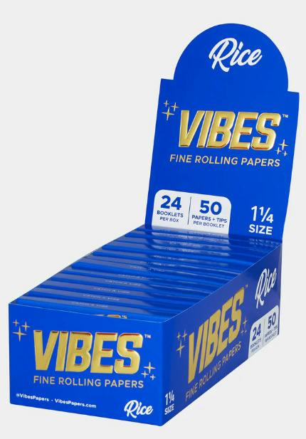 Vibes Rice Fine Rolling Papers Blue
