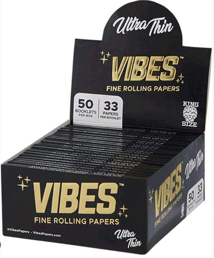 Vibes Ultra Thin Rolling Papers (black)