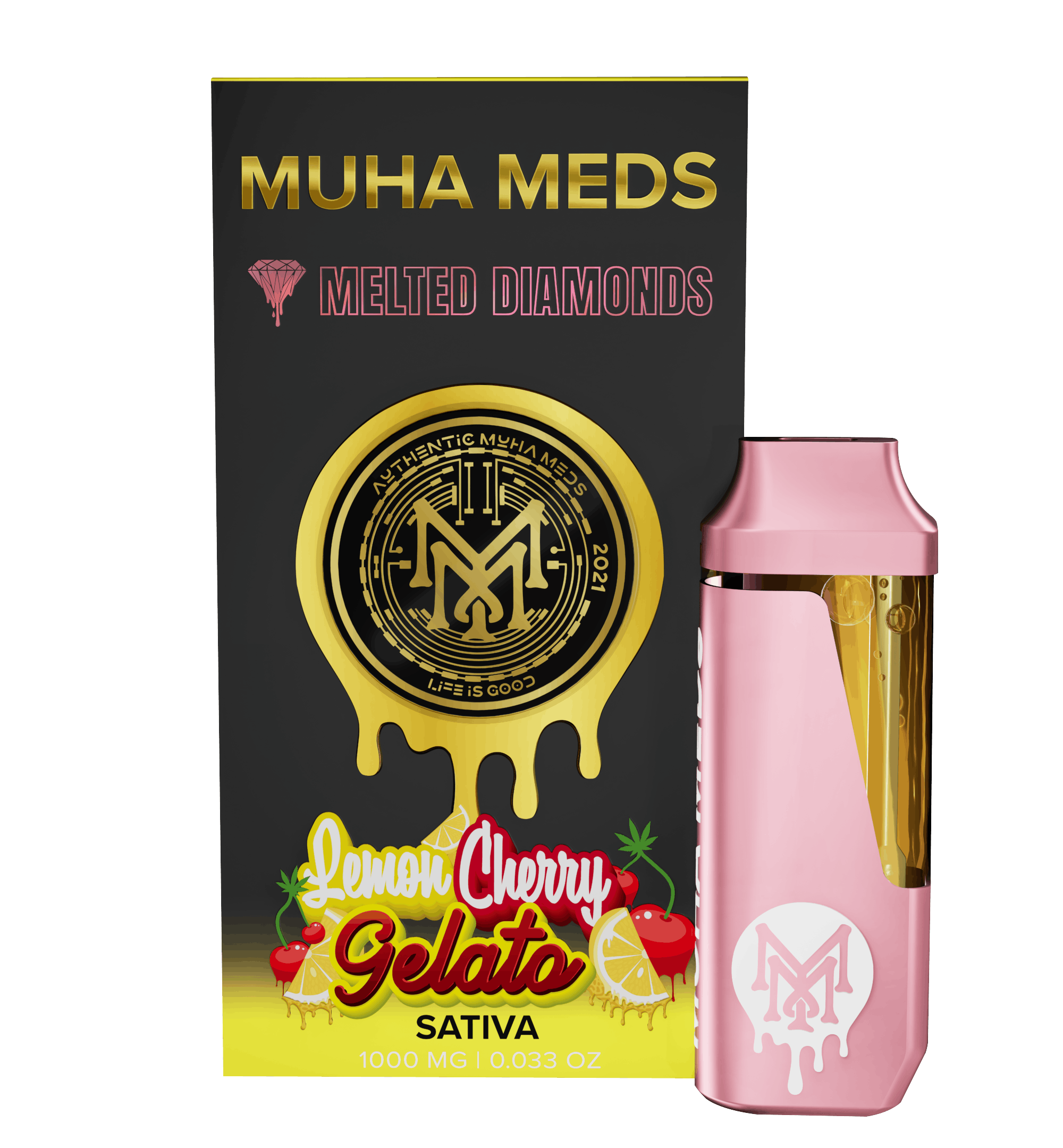 Lemon Cherry Gelato | Melted Diamonds Disposable | 1g by Muha Meds