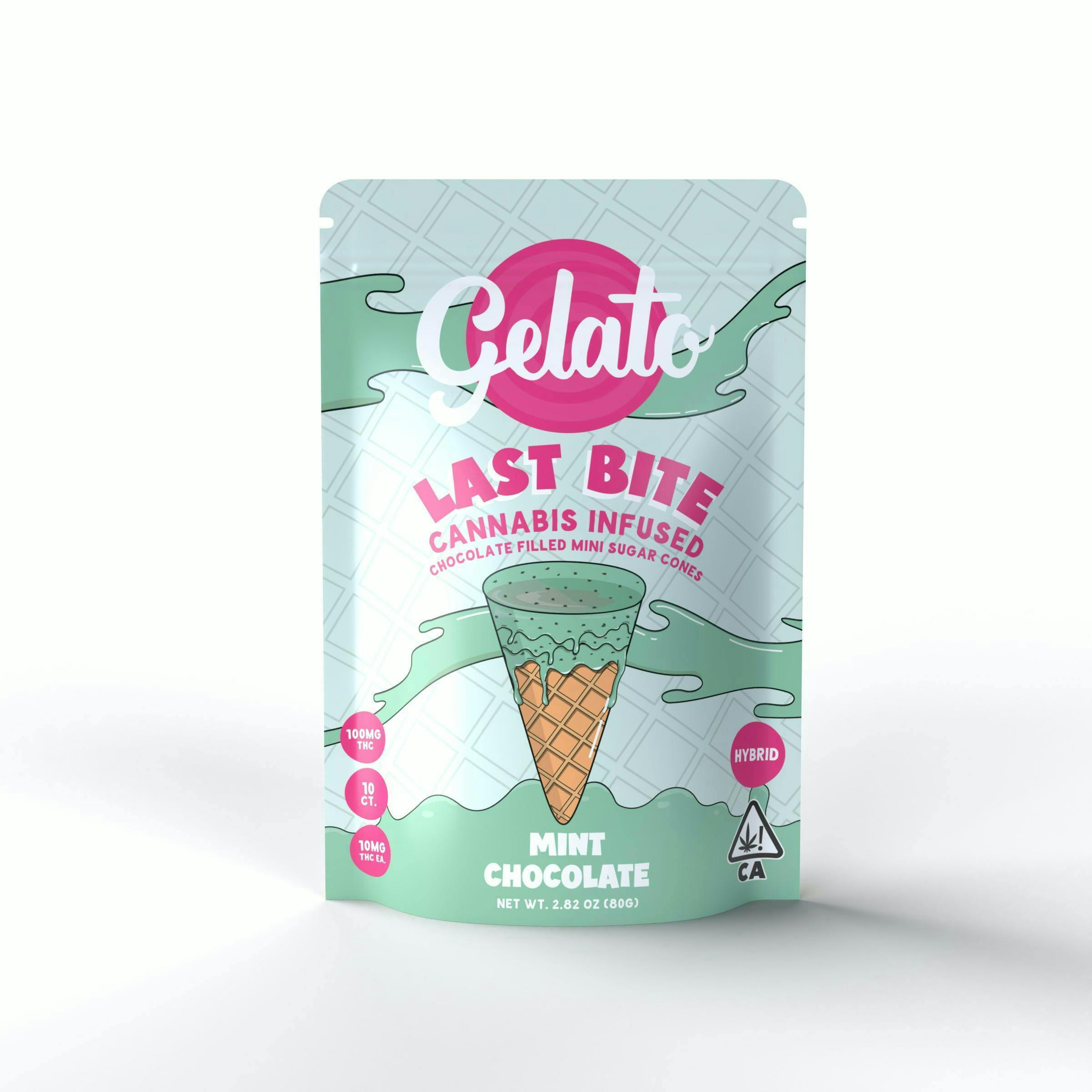 Gelato | Mint Chocolate Mini Cones | 200mg | 10pk | 20mg/ea